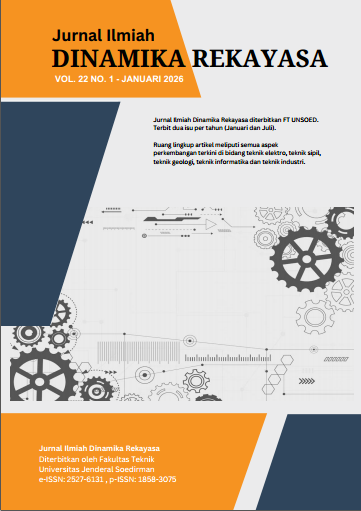 					View Vol. 22 No. 1 (2026): Jurnal Ilmiah Dinamika Rekayasa - Januari (on process)
				